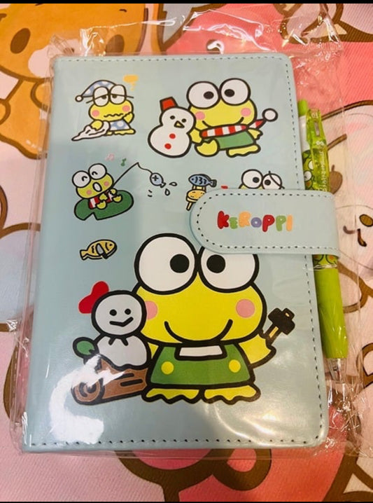 Cute Keroppi Notebook Portable Binder Journal