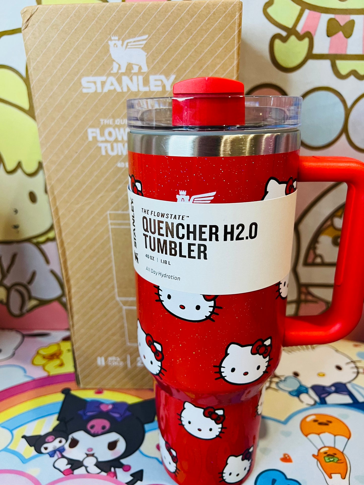 Kawaii Custom Hello Kitty 40oz Tumbler Insulated Cup