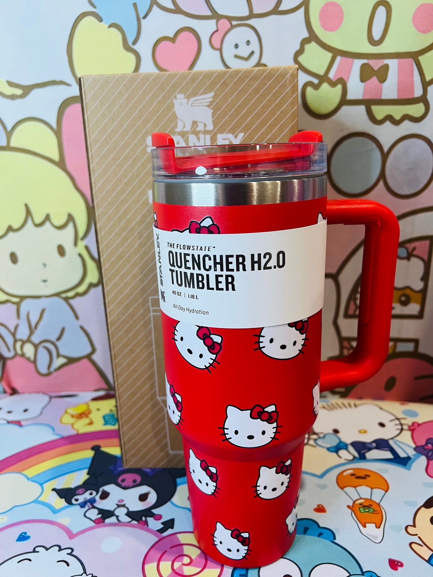 Kawaii Custom Hello Kitty 40oz Tumbler Insulated Cup