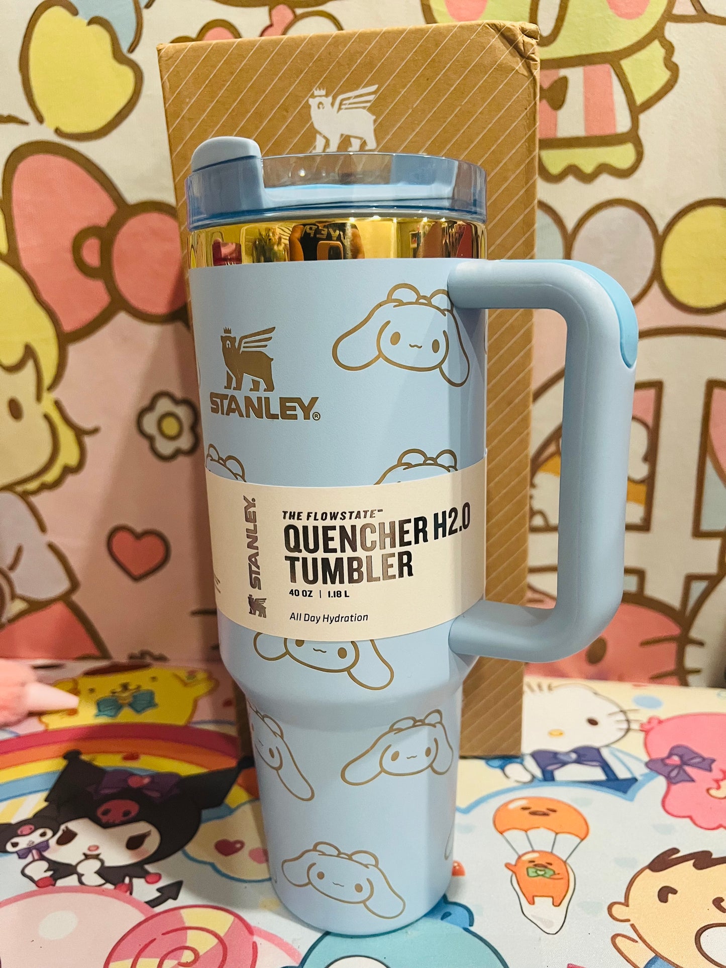 Kawaii Custom Engraved Cinnamoroll 40oz Tumbler Insulated Cup