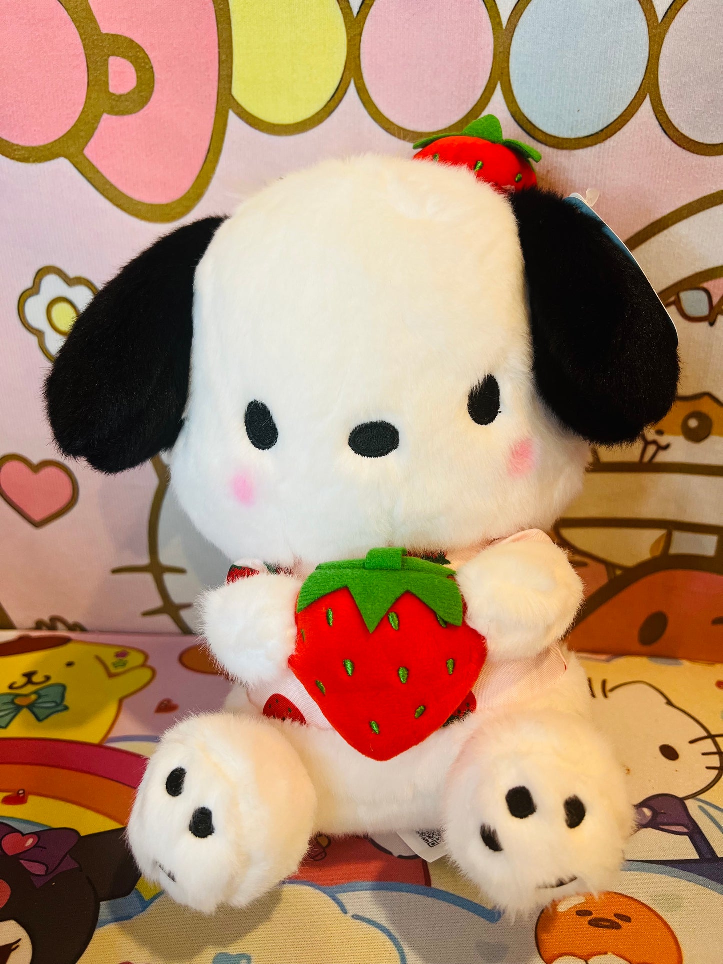 Limited Edition Strawberry Series Pochacco Stuffed Toy Plush Doll