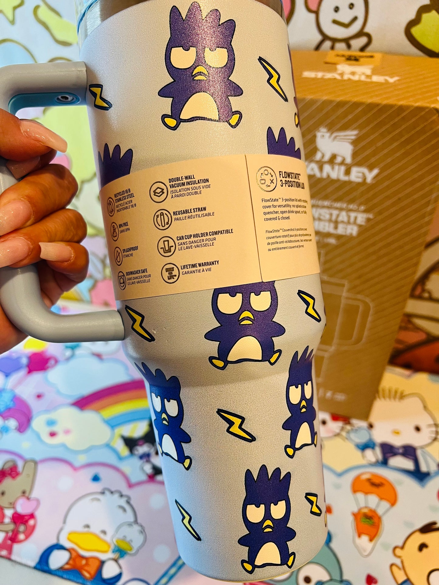 Kawaii Custom Badtz Maru 40oz Tumbler Insulated Cup