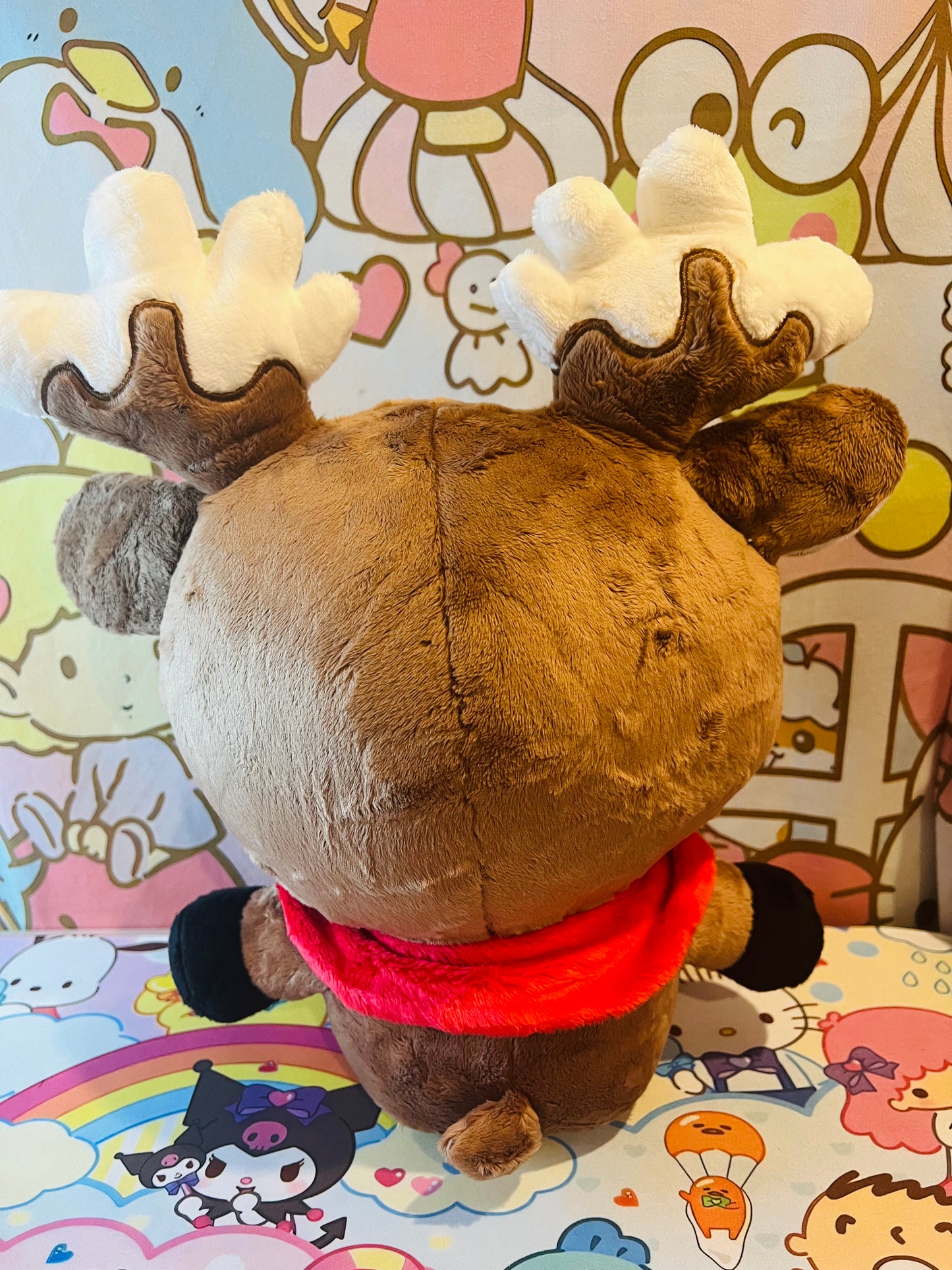 Large Reindeer Hello Kitty Plush Doll Christmas Winter Holiday Toy