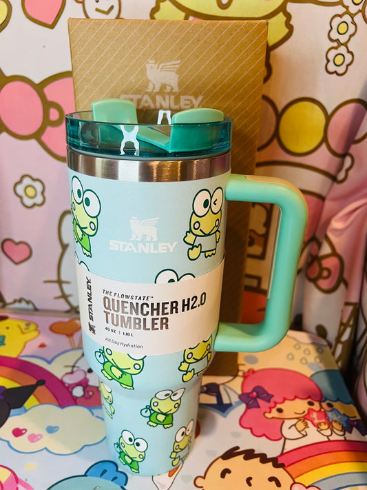 Kawaii Custom Keroppi 40oz Tumbler Insulated Cup