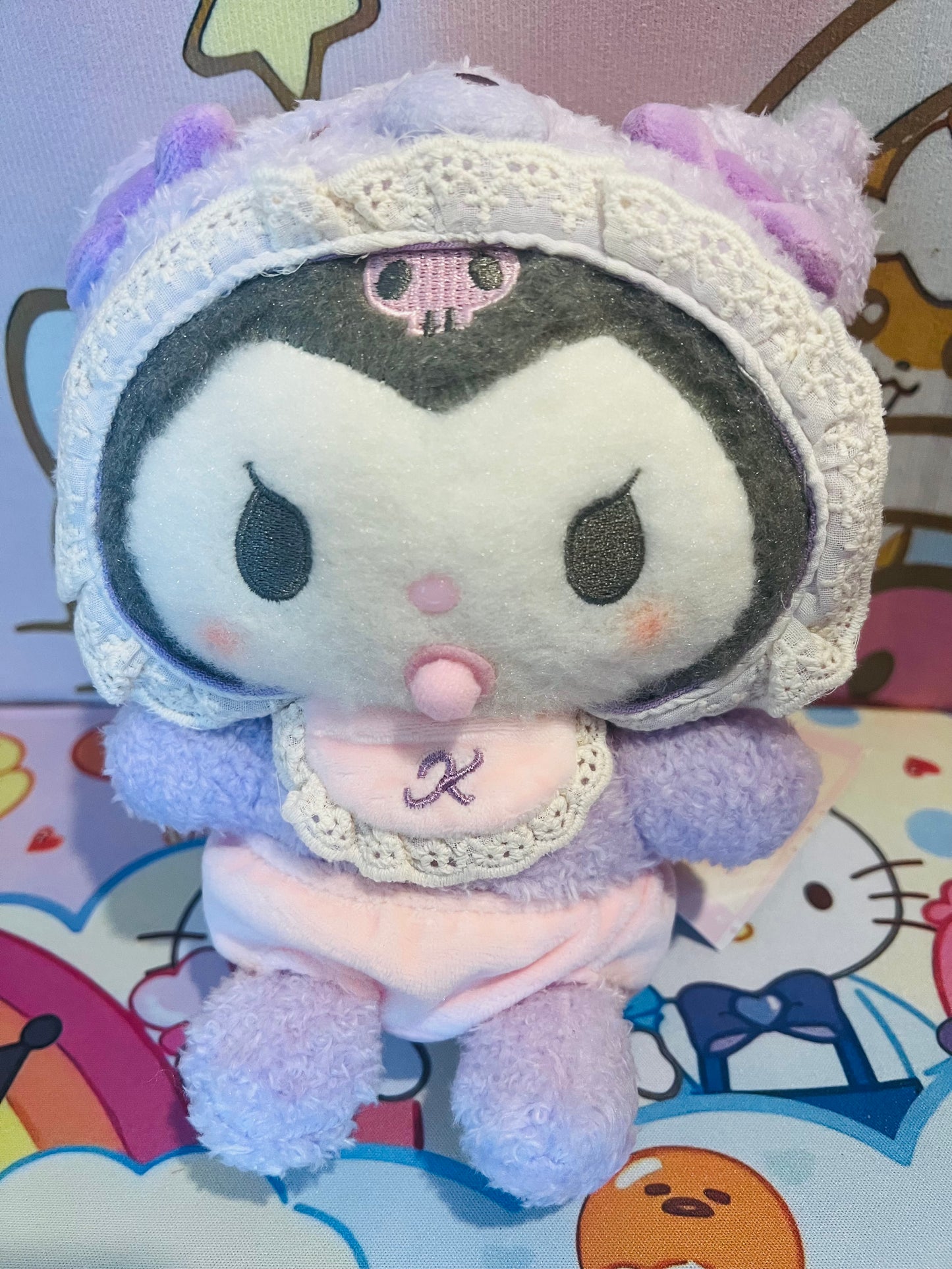 Adorable Plush Baby Bear Series Kitty, Kuromi, Cinnamoroll, Melody Stuffed Toy Doll