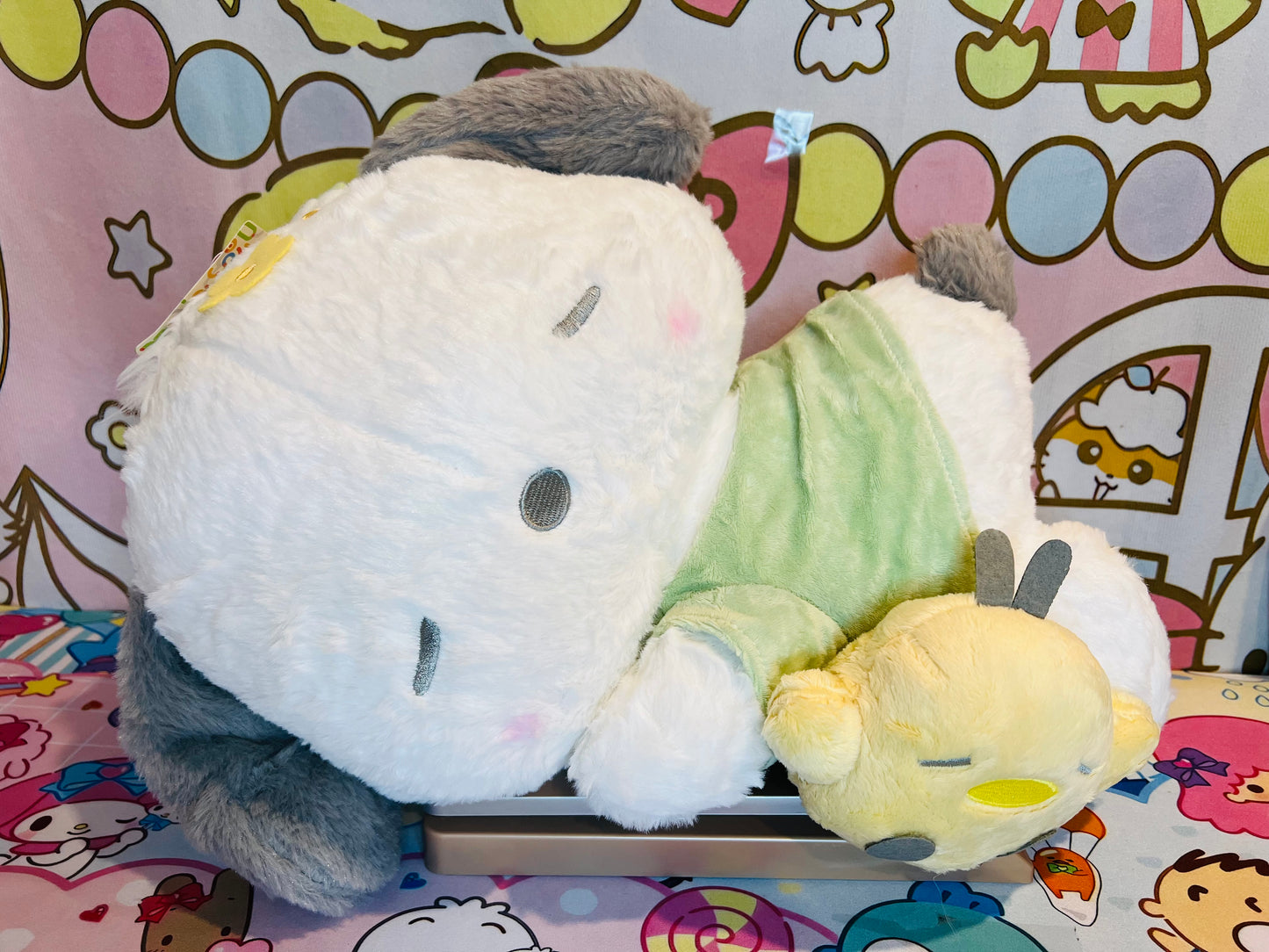 Supersized Pochacco Dog 15" Sleeping Plush Stuffed Toy