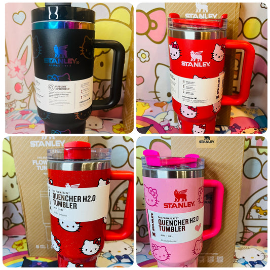 Kawaii Custom Hello Kitty 40oz Tumbler Insulated Cup